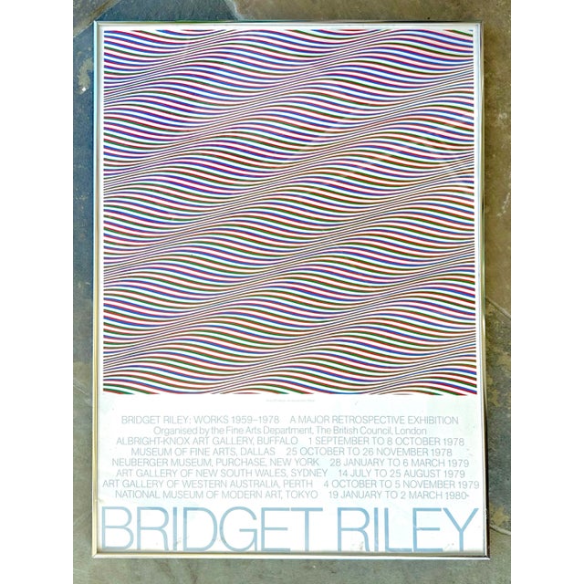 Vintage Framed Bridget Riley Offset Lithograph Exhibition Poster Limited Edition of 500 For Sale - Image 9 of 9