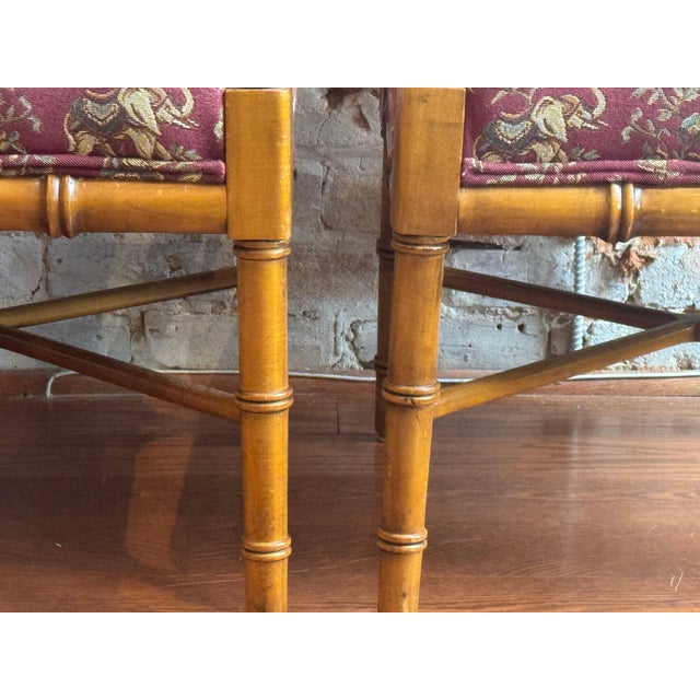 Set of 2 Faux Bamboo Chairs Hickory Chair Company 23"W x 36"H x 20.5"L