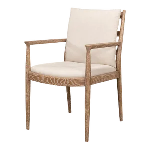 Mid Century Style Whitewash Armchair