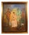 Italian Artist, Family of Acrobats, 1981, Mixed Media on Canvas For Sale