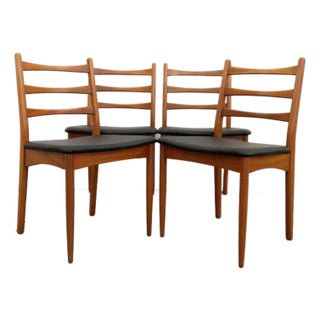 Set of 4 Vintage Mid Century Modern Dining Chairs by Greaves & Thomas For Sale