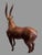 Vintage Antique Leather 21" Figural Ibex Statue Sculpture For Sale - Image 4 of 9