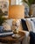 Vintage Coastal Seashell-Filled Glass Table Lamp With Burlap Shade For Sale - Image 12 of 12