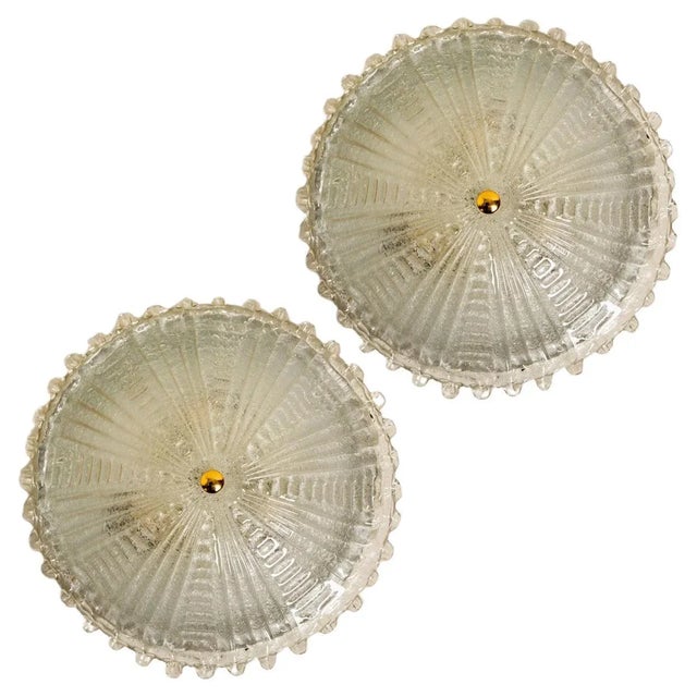 Large Glass Flush Mount from Peill & Putzler, Germany, 1970s For Sale - Image 13 of 13