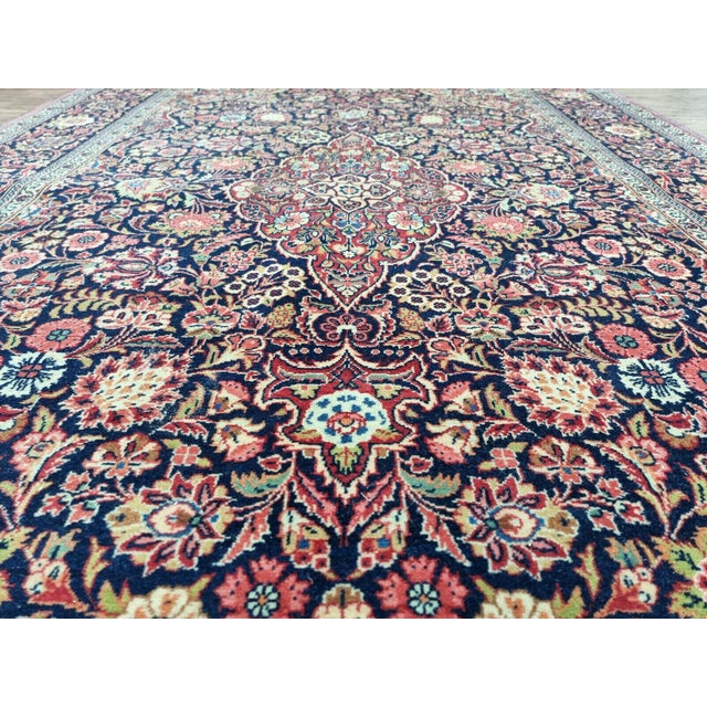 Handmade Antique Persian Style Kashan Rug 4.3' X 6.6', 1920s For Sale - Image 9 of 11