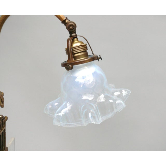 Art Nouveau Grand Piano Clamp Lamp in Brass and Opal Glass, Germany, 1890s For Sale - Image 15 of 18