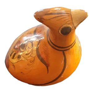 1980s Tonala Mexican Folk Art Jesus Diaz Medrano-Barro Brunido Style Dove