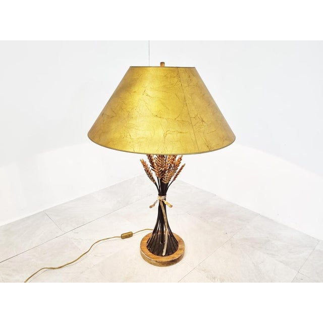 Vintage Sheaf of Wheat Table Lamp, 1960s For Sale - Image 4 of 12