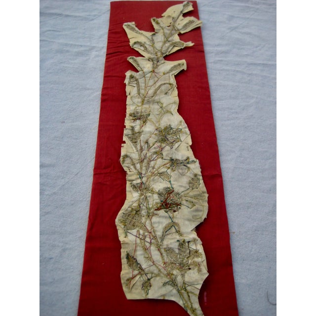 Gold Early 19th Century Gold Embroidery Banner Fragment Branch (A) For Sale - Image 8 of 13