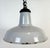 Industrial Grey Enamel Factory Pendant Lamp, 1960s For Sale - Image 6 of 17