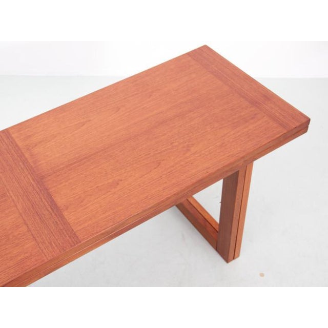 Wood Mid-Century Scandinavian Modern Folding Coffee Table in Teak, 1960s For Sale - Image 7 of 15