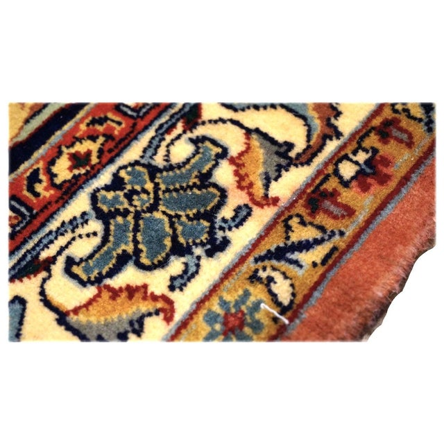 Textile Antique Persian Tabriz Pahlavi Wool 11x17 Orange, Blue & Green Handmade Area Rug #9902606 For Sale - Image 7 of 13
