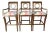 Vintage C1980s Mahogany Wood Silver Wreath Polka Dot Upholstered Bar Stools - Set of 3 For Sale