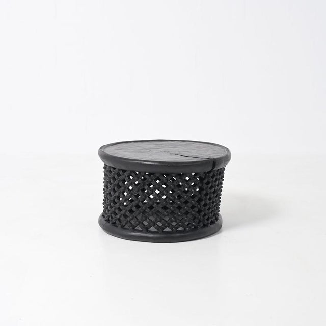 Hand Carved Round Black Coffee Table, Cameroon, Africa For Sale - Image 6 of 18