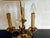 Metal Bronze Bouillotte Lamp with Red Lampshade For Sale - Image 7 of 8