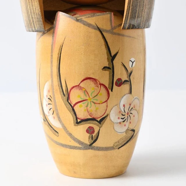 1960s Vintage Japanese Wooden Kokeshi Doll by Kojo Tanaka, 1950s For Sale - Image 5 of 9