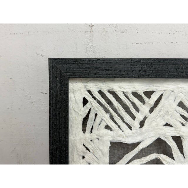 World Market Rice Paper Flower Chain Link Cuts Shadow Box Wall Art For Sale - Image 4 of 12