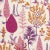 This fanciful design features a colorful, loose grove of stylized trees delicately embroidered on a linen ground for a...