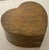 Vintage heart-shaped solid brass lidded trinket box. No makers mark. Heavy on the aged appeal. Please see condition...