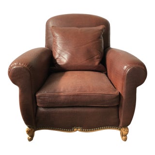 Ralph Lauren Home Marseilles Leather Club Chair For Sale