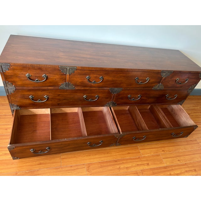 Henredon Asian/Japanese Tansu Campaign Dresser For Sale - Image 11 of 11