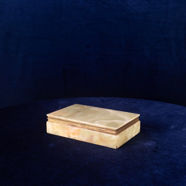 Italian Onyx and Brass Jewellery Box, 1970s For Sale - Image 9 of 18