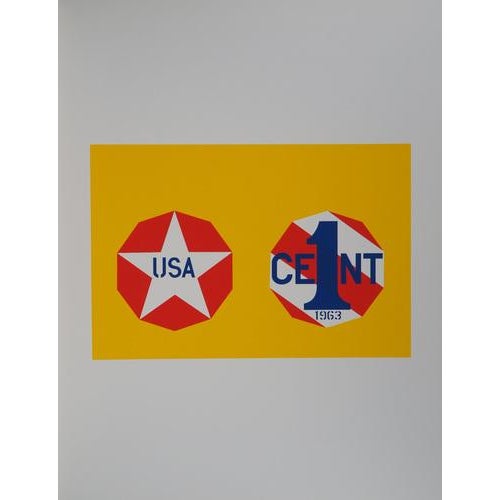 Robert Indiana, American Dream, New Glory Penny, Original Screenprint For Sale - Image 5 of 5