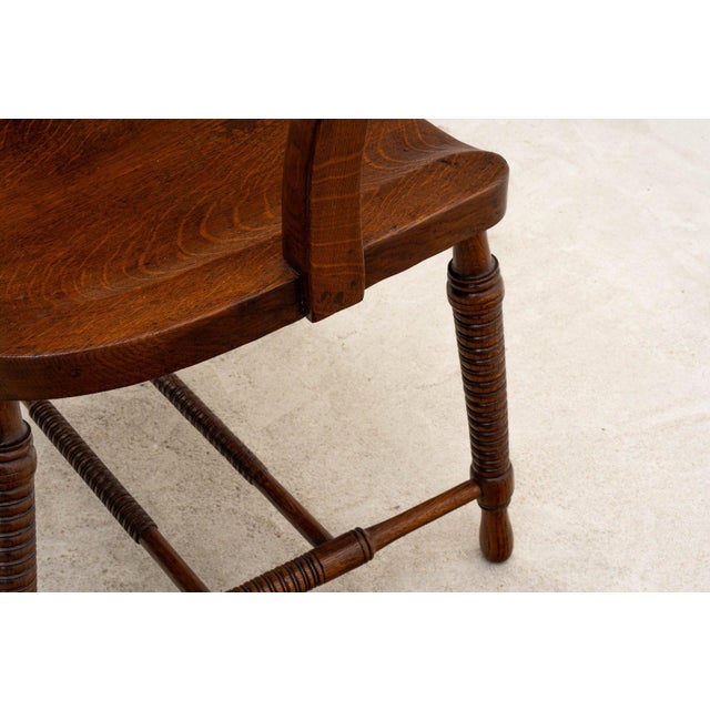 Office Chair in Leather & Oak by Adolf Loos for F. O. Schmidt, 1890s For Sale - Image 13 of 18