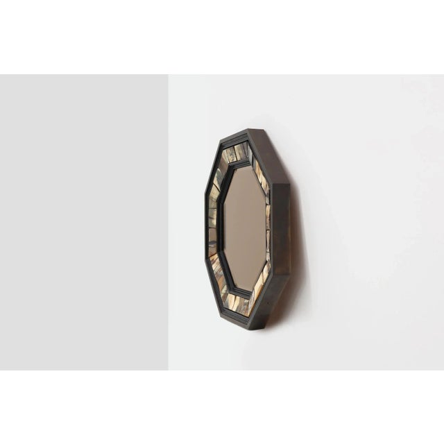 Octagonal Mirror with Horn from Anthony Redmile, United Kingdom, 1980s For Sale - Image 4 of 13