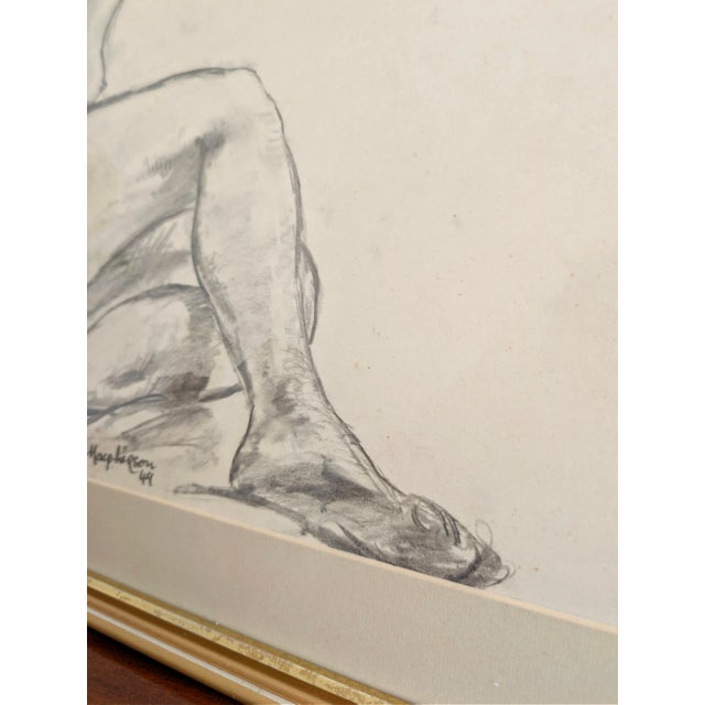 Black Alexander Macpherson, Female Nude Study, 1949, Charcoal on Paper For Sale - Image 8 of 13