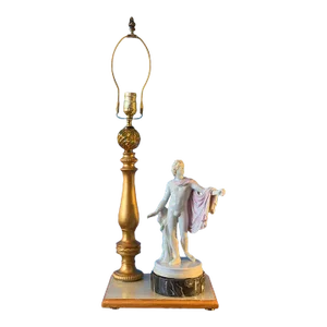 Vintage Kister Scheibe-Alsbach Porcelain Apollo Belvedere Porcelain Table Lamp