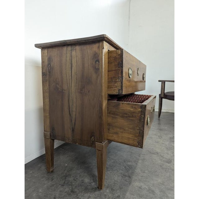 Small Directoire-Style Walnut Chest of Drawers For Sale - Image 4 of 5