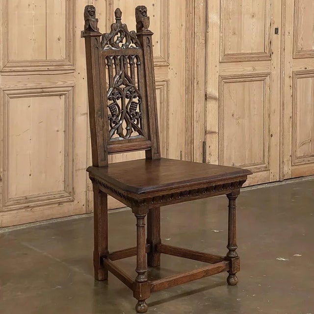 Gothic 19th Century French Gothic Revival Chair For Sale - Image 3 of 13
