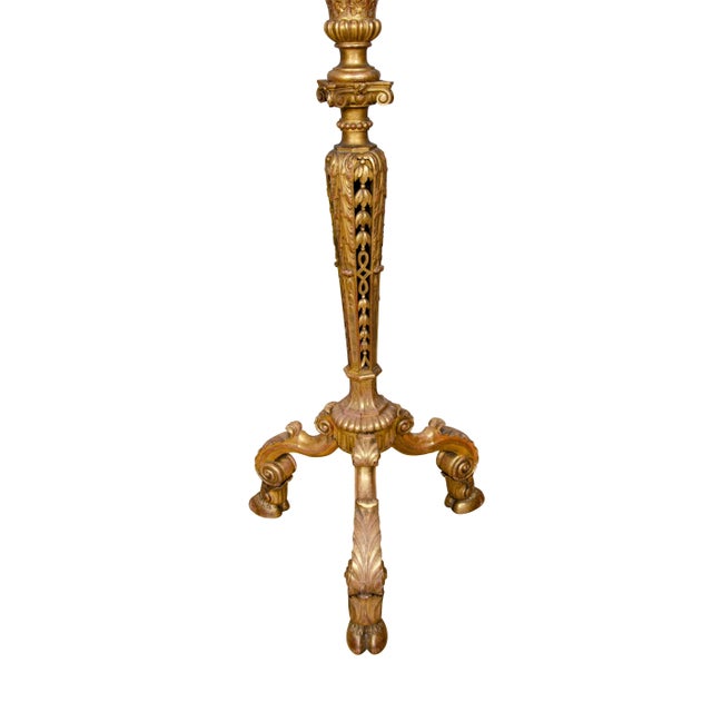 Gold William and Mary Style Giltwood Torcheres - A Pair For Sale - Image 8 of 10