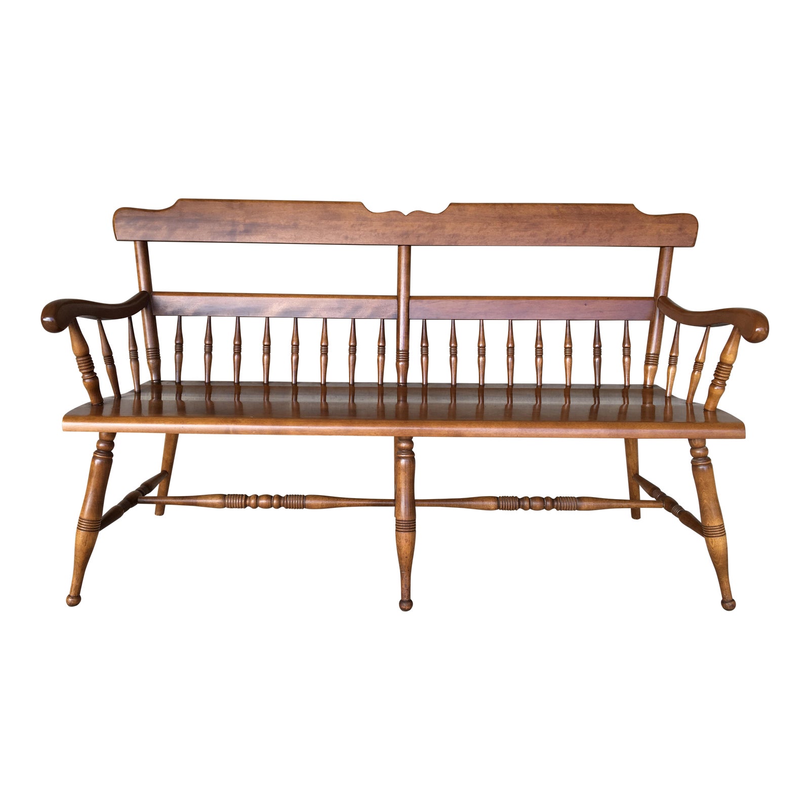 Ethan Allen Nutmeg Maple Bench Chairish