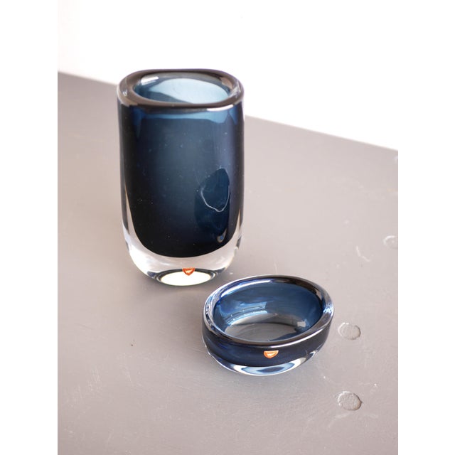 Glass Vase by Landberg for Orrefors, Set of 2 For Sale - Image 11 of 15