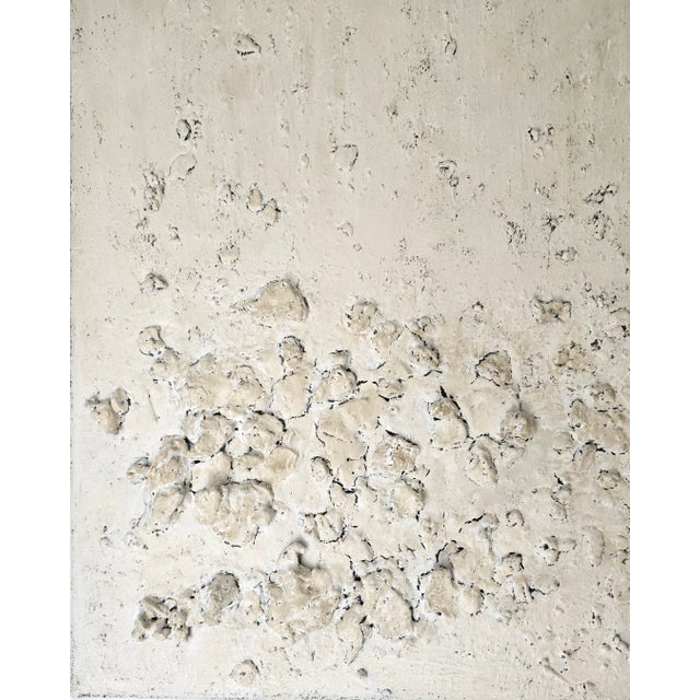 24" X 28" 'California Beach' #2 - Natural Palette Abstract Relief Seascape / Seaside / Marine Oil Painting / Earth Tones/ Pacific Ocean For Sale - Image 9 of 13