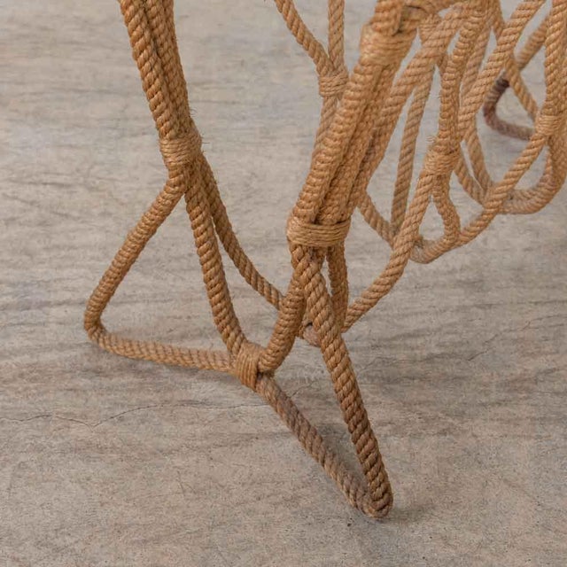 1960s French Rope Table and Magazine Rack by Audoux-Minet For Sale - Image 9 of 9