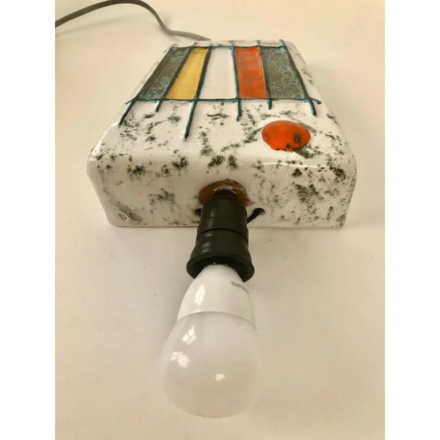 Ceramic Modern Hungarian Wall Light from The Studio Ceramics Movement, 1950s For Sale - Image 7 of 12