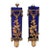Pair Antique 19th Century Wall Sconces French Cobalt Blue Glass Gilded Bronze Cherub For Sale