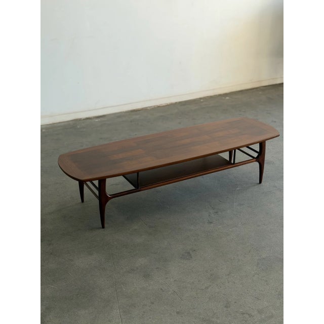 1950s Sculptural Coffee Table in Walnut For Sale - Image 11 of 15