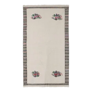 Vintage Floral Aubusson Kilim Rug