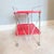 Vintage Italian Ellisse Red Two-Tier Folding Trolley, 1970s For Sale - Image 4 of 15