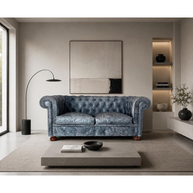 Chesterfield-Style Leather Sofa, 1990s For Sale - Image 13 of 14
