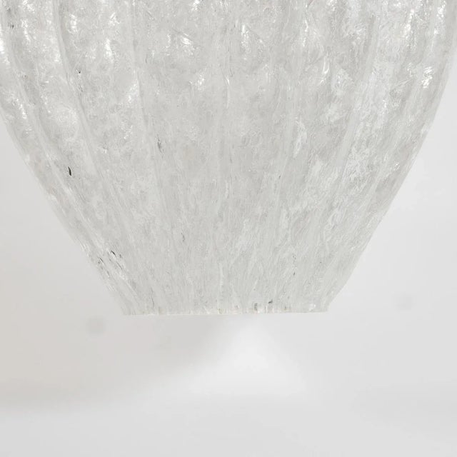 1950s Vintage 1950s Murano Glass Bulb Form Pendant Fixture For Sale - Image 5 of 8