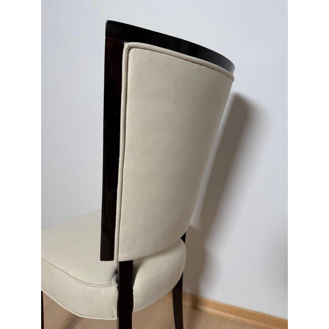 Art Deco Dining Chairs in Lacquer & Alcantara, Paris, 1930, Set of 10 For Sale - Image 17 of 18