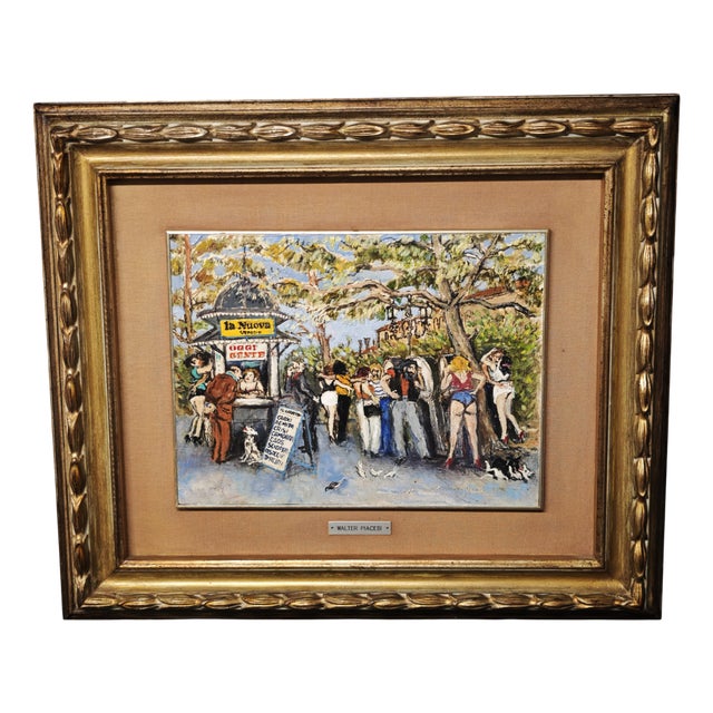 Walter Piacesi, Latest News, 2002, Oil on Board For Sale