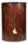 Early 19th Century English Mahogany Bowfront Corner Cupboard With Original Green-Painted Interior For Sale