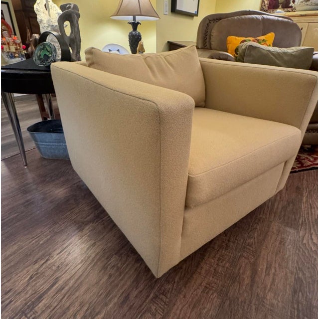 1970s Vintage Charles Pfister for Knoll Lounge Chair in Knoll Camel Wool, 1970s For Sale - Image 5 of 11