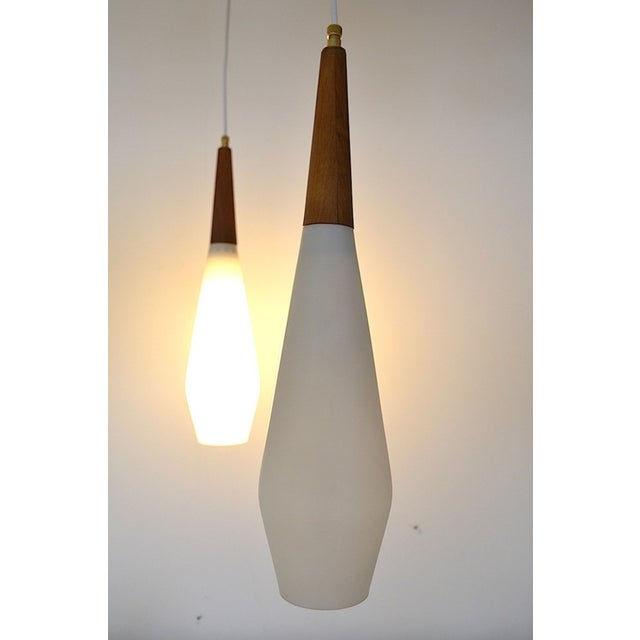 1960s Scandinavian Opaline Glass Pendant Lamp, 1960s For Sale - Image 5 of 13
